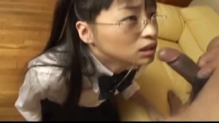 Young av babe swallows a big cock