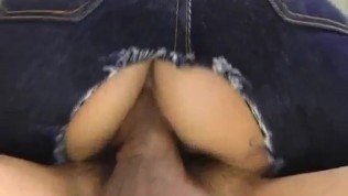 Kaori Natsuno gets vibrators and cock through tight and cut jeans