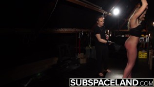 Bondage slave in sensual BDSM fetish sex with spanking and domination