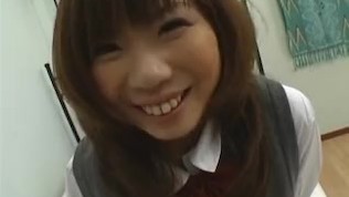 Sexy babe Misa Kurita is all smiles before she gets a pleasurable penetration