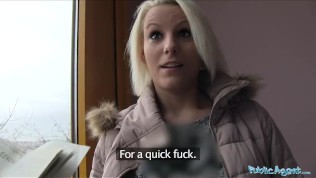 xxxwwxxx Public Agent Hot blonde Lucy Shine takes cash for sex