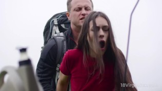 Sexy chick waits for help and a bright orgasm in doggy style