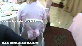 DANCING BEAR – A Wild CFNM Dick Sucking Orgy For The Bride To Be