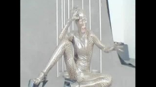 Hanka dressed like a fetishcat