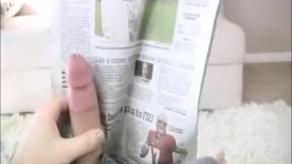 Handjob in the living room