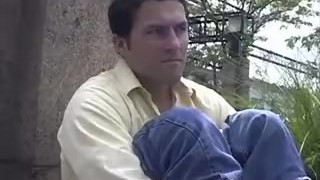 Gay man Doug is playing with his feet in public for your eyes