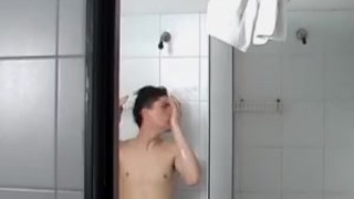 Skinny Euro athletes fuck and suck in the locker room